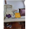 Image 1 : Assorted Linens Lot with Laundry Basket