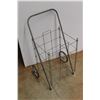 Image 2 : Vintage Metal 2 Wheeled Grocery Towing Cart- Folds Up- 33'' Tall