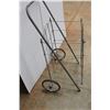 Image 3 : Vintage Metal 2 Wheeled Grocery Towing Cart- Folds Up- 33'' Tall