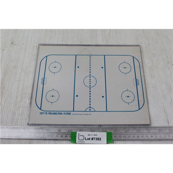 1977-78 Season Philadelphia Flyers Fred Shero Coaching Pad