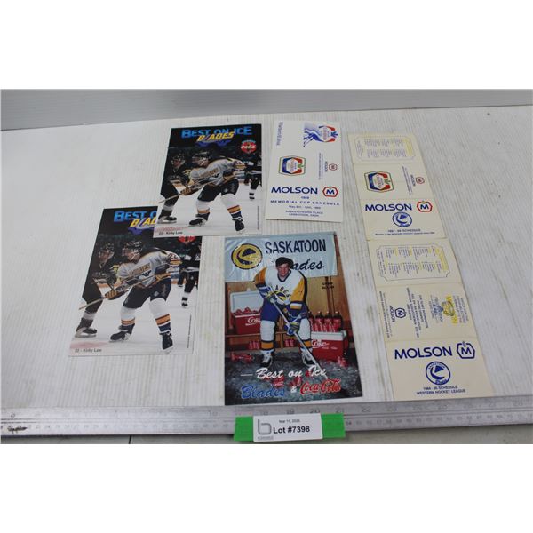 Saskatoon Blades Lot, Blades Coca- Cola Promotion Photos, Schedules