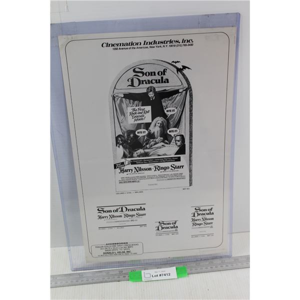 Sons Of Dracula; Starring Ringo Starr & Harry Nilsson, Ad Slick