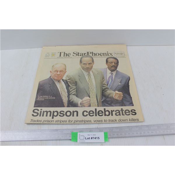 O.J. Simpson Star Phoenix October 4th 1995