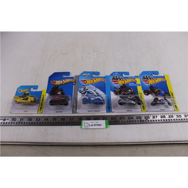 (5) Hot Wheels Motorcycles (NIB)
