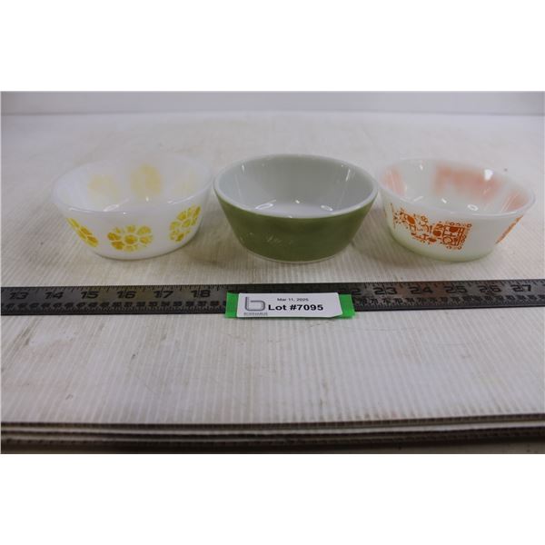 (3) Vintage Heat Proof Small Bowls
