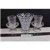 Image 1 : Set of Glass Candleholders (2) & Vase