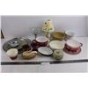 Image 1 : Server's Lot (2-Tier Platter, Oversized Mugs, Stoneware Sugar Bowls, Teacups, Mixing Bowls), Flower 