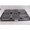 Image 1 : Set of 6 Glass Segmented Plates 9.25" x 9.25"