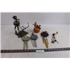 Image 1 : (4) Wind Chimes, Metal Art "Tipsy Golfer" Wine Bottle Caddy, "Harvest Blessings" Table Decor