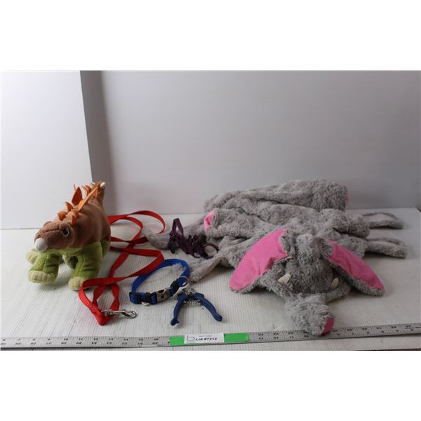 Pet Lot- Dog Costume, Nail Clippers, Leash, Misc.