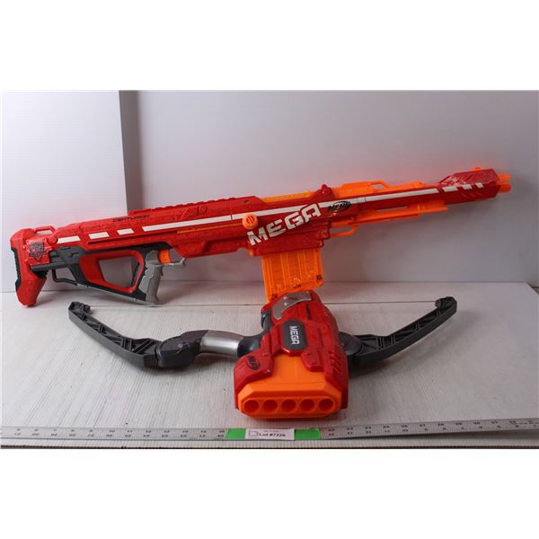 Nerf Centurion Mega Gun 40.5" Long & Thunderbow 30" Tall