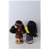 Image 4 : (2) Indigenous Dolls with Stands Up to 11.5" Tall-As Is