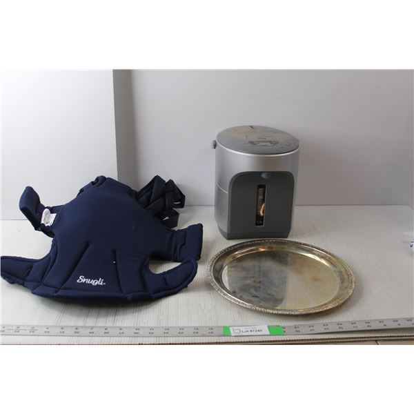 Snugli Baby Carrier, Silver Plated Trays, Zojirushi Hot Water Dispensing Pot
