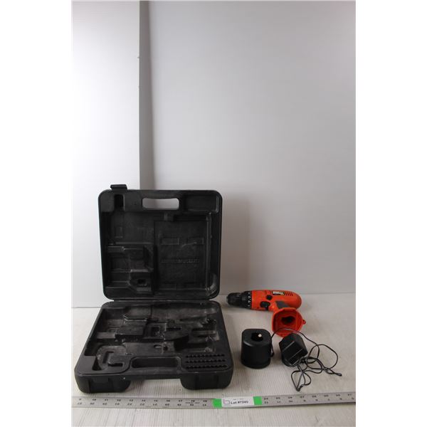 Black & Decker Firestorm 9.6V Drill with Charger & Case- As Is