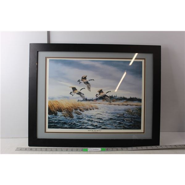 "Adrift But Still Working" Goose Painting by Judy Phearson 20.75" Tall x 26.75" Wide