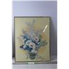 Image 1 : Framed Flower Artwork 20" Tall x 16" Wide