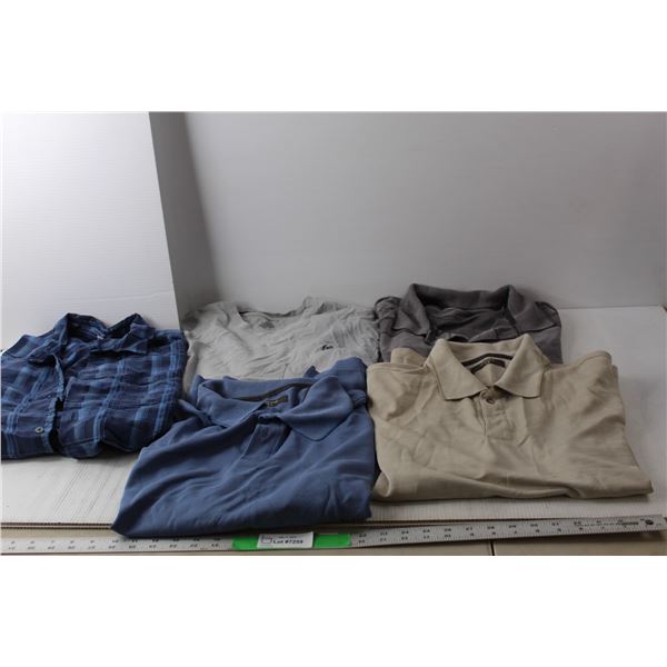 (5) Men's T Shirts- Denver Hayes, Chaps, Emanuel Ungaro-L/XL