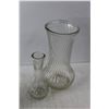 Image 2 : (2) Glass Vases Up to 8.5" Tall, (3) Partylite Candle Holders, (2) RCA Speakers