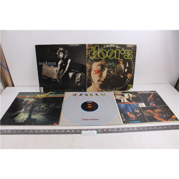 (5) Vinyl Records (Madonna, The Doors, Kansas)