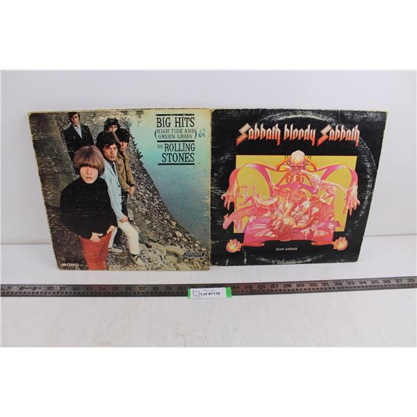 (2) Vinyl Records (Rolling Stones, Black Sabbath)