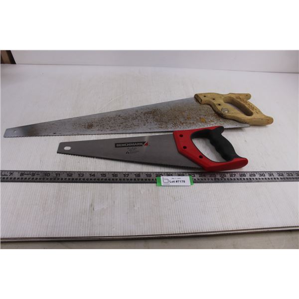 (2) Hand Wood Saws (26" Blade & Benchmark 13.75" Blade)