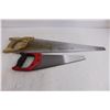 Image 2 : (2) Hand Wood Saws (26" Blade & Benchmark 13.75" Blade)