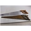 Image 2 : (2) Hand Wood Saws (Vintage 22" Blade & Sears Craftsman 26" Blade)