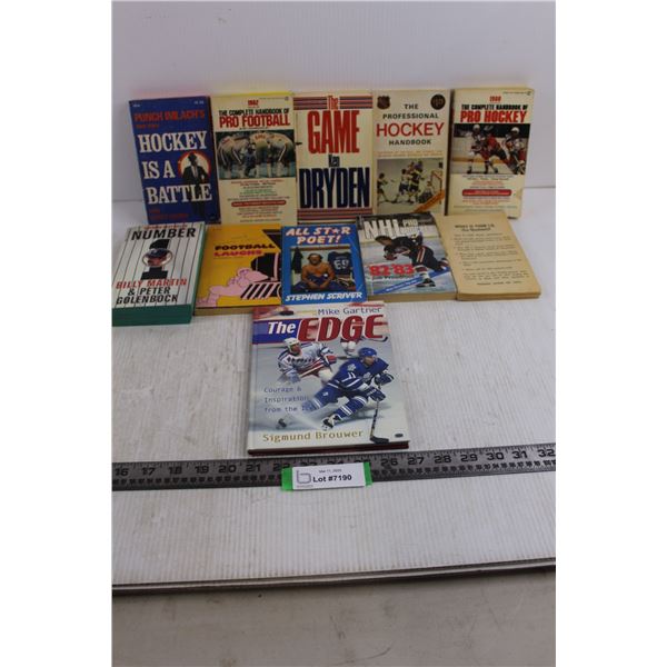 (11) Vintage Sports Books (Ken Dryden, Billy Martin)