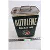 Image 1 : Vintage 2 Gallon Autolene Motor Oil Tin - Empty 13" x 9" x 5.5"