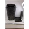 Image 1 : KIS Plastic Garbage Can with Lid 29" x 16" x 13", As is, Dish Rack with Drying Pad, Plastic Bag Hold