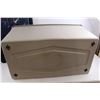 Image 2 : Gracious Living 4-Wheel Plastic Storage Bin with Lid 30" x 17.5" x 14.5" - One Handle Broken