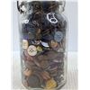 Image 2 : Medium Safety Seal Jar full of Dark Color Buttons
