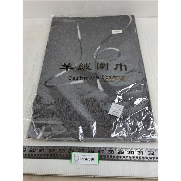 Aspen Grey Cashmere Scarf