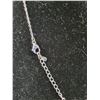 Image 3 : 925 Silver Necklace with Lavender Double Heart Shaped Pendant