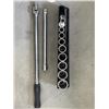 Image 3 : LARGE CRAFTSMAN DEEP SOCKETS WITH BREAKER BAR AND LARGE EXTENSION