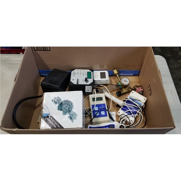 LOT OF ASSORTED TESTERS, TIMERS AND CONTROLLERS ETC.