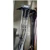 Image 3 : ASSORTED WALKING CANES, POLES, CRUTCHES ETC