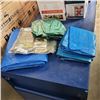 Image 1 : ASSORTED SMALL TARPS AND NEW CAMOFLAUGE TARP