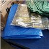 Image 4 : ASSORTED SMALL TARPS AND NEW CAMOFLAUGE TARP