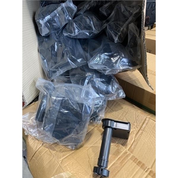 BOX OF NEW ADJUSTABLE CABINET LEGS 4 PER BAG APPROX 30 BAGS