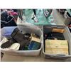 Image 1 : TWO TOTES OF ASSORTED HOUSEHOLD ITEMS