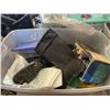 Image 2 : TWO TOTES OF ASSORTED HOUSEHOLD ITEMS