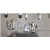Image 5 : 6 NEW PRIVACY LOCKING DOOR HANDLES US26D SATIN FINISH, 3 RIGHT HAND AND 3 LEFT HAND OPEN