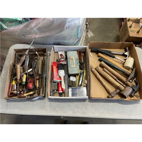 3 TRAYS OF HAND TOOLS