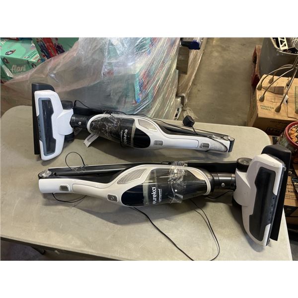2 EUREKA 2 IN 1 CORDLESS VACUUMS WITH CHARGING DOCKS