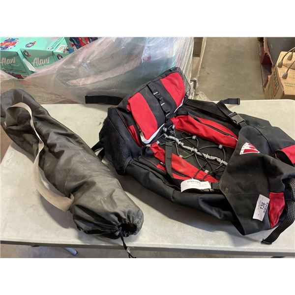 BACKPACK AND CAMPING CHAIR