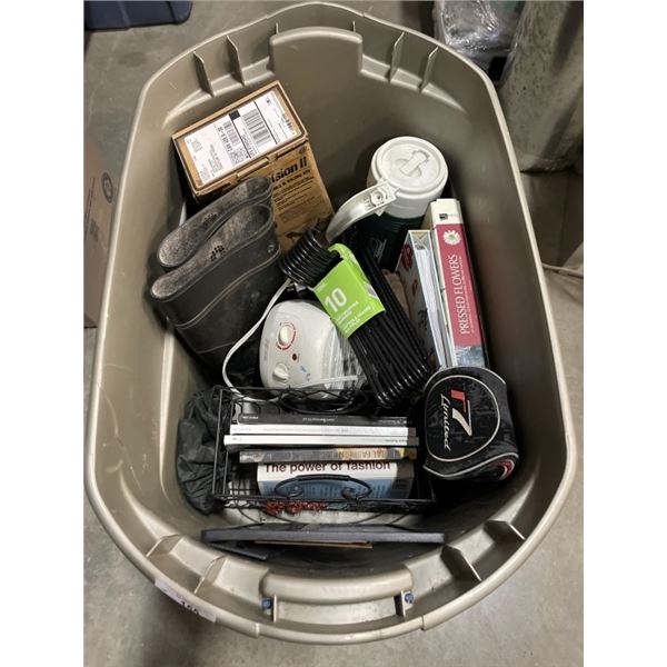 HEATER, BOOTS, BOOKS AND DECOR ITEMS