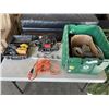 Image 1 : TOTE OF SHOP TOOLS, 2 WORKING SANDERS ETC