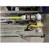 Image 3 : ASSORTED SPORTS ITEMS, HIKING POLES, MOP, GRABBERS ETC