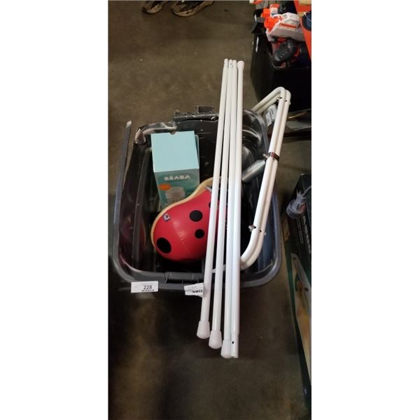 BAEBA BABY MILK SECOND, JOLLY JUMPER AND LADY BUG WHEELIE RIDE ON TOY